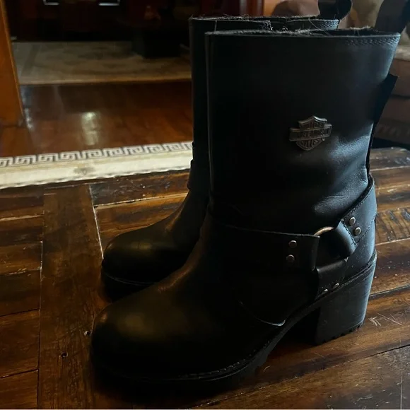Harley-Davidson Women's Black Moto Boots - Picture 5 of 9